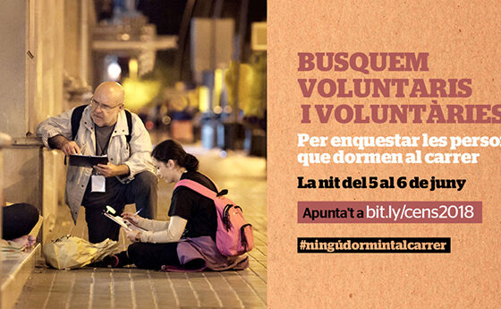 Arrels Fundació busca 600 voluntaris per enquestar les persones que dormen al carrer de Barcelona