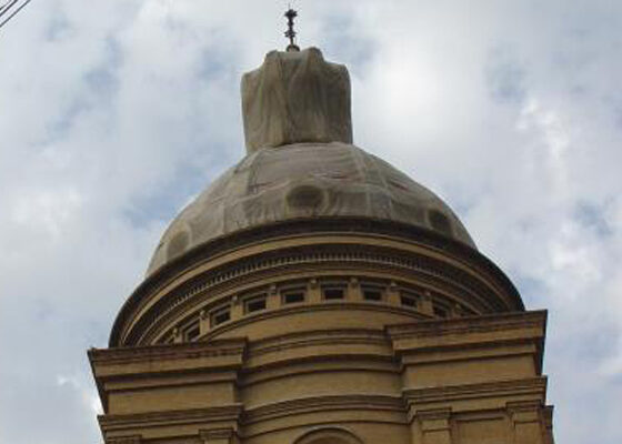 En marxa la restauració de la cúpula de Sant Andreu de Palomar